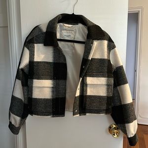 Abercrombie cropped shacket